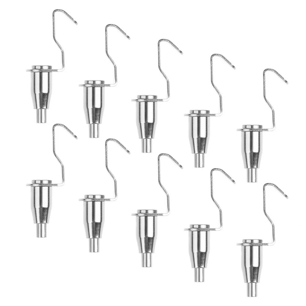 

10pcs Art Gallery Wirerope Metal Advertising Board Durable Strong Bearing Painting Hook Picture Hanging Exhibition Accessory