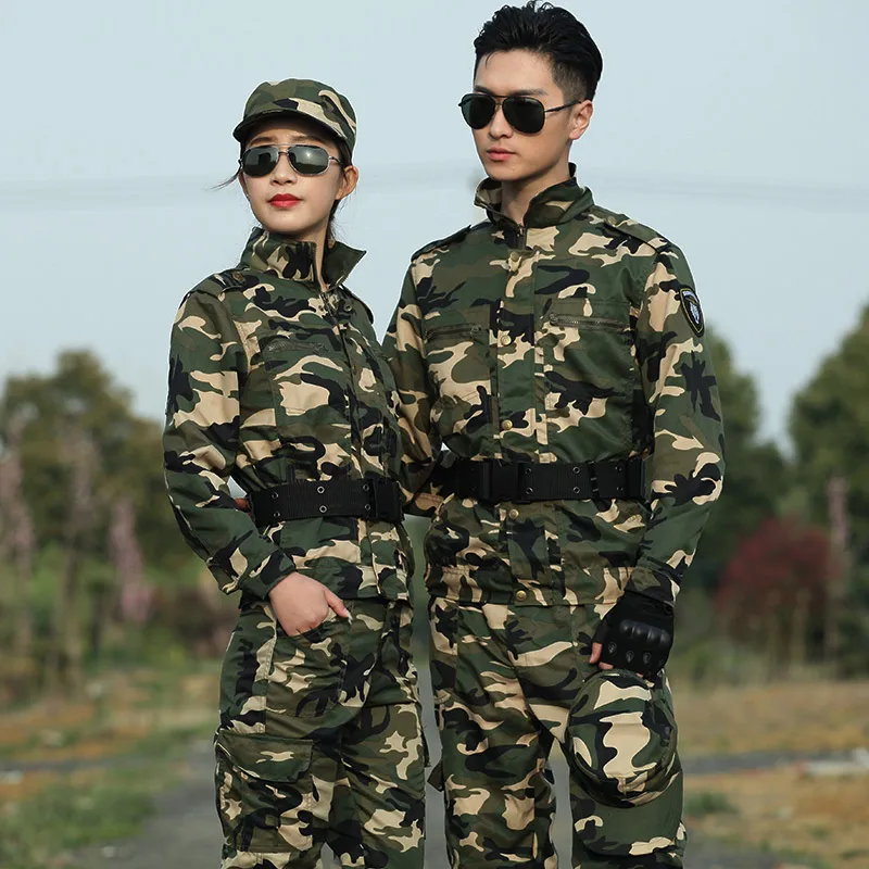 Jacket and Pants New Military Uniforms Tactical Army Clothing Women Men Hunter Clothes Camouflage Combat+ Pants Outdoor Training Sportswear - Color: Jacket and Pants