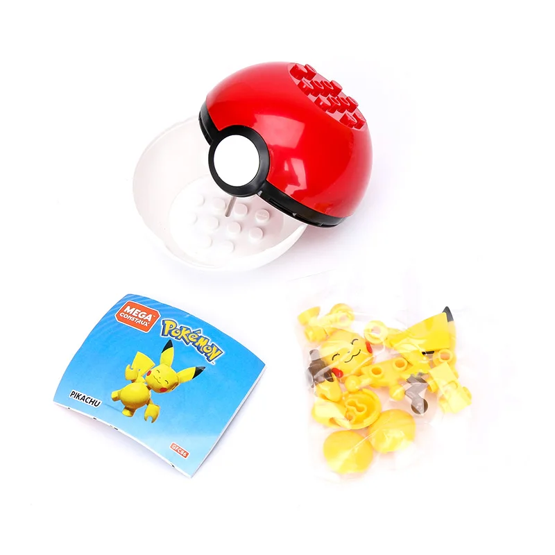Mega constrax подлинный Покемон Пикачу Meowth Charmander Bulbasaur Squirtle Jigglypuff с мячом Строительный набор фигурка