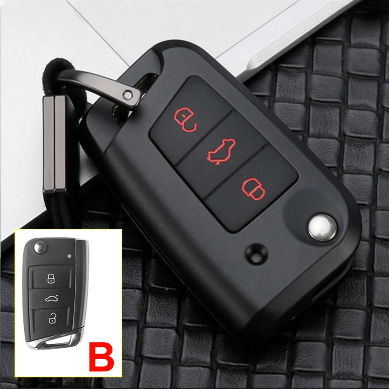 SKU图片-New-hot-sale-Zinc-alloy-Silicone-car-key-case-cover-keychain-For-Skoda-Octavia-A5-A7 (7)
