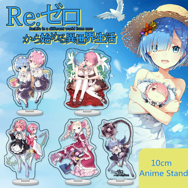 Экшн фигурки аниме RE:ZERO акриловая модель на подставке 10 см|Игровые и
