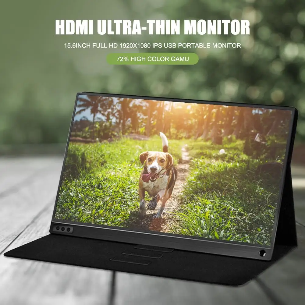 Тонкий портативный ЖК монитор Hd 15 6 Usb Type C Hdmi для ноутбука телефона xbox коммутатора