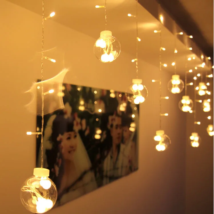 

120LED Lighting Chain Wish Color Lights Ball Decorative Christmas Holiday Wedding Decorations Flashing Light Creative String Lig