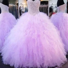 Пышное платье милое бальное платье с кристаллами и бисером Vestido De 15 Anos BM175
