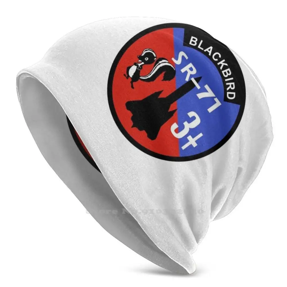 Round Sr 71 Habu Commemorative Insignia 3D Print Cap Fashion Outdoor Beanie Skullies Sr 71 Blackbird Insignia 3 Commemorative