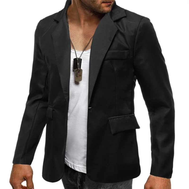 Autumn Winter Slim Fit Blazer Mens Wedding Party Suits Fashion Casual Solid Jacket Coat blazer masculino