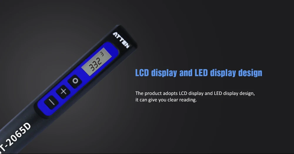 ATTEN ST-2065D 65 Вт паяльник 220 В с цифровой температура дисплея LCD Регулируемый паяльник