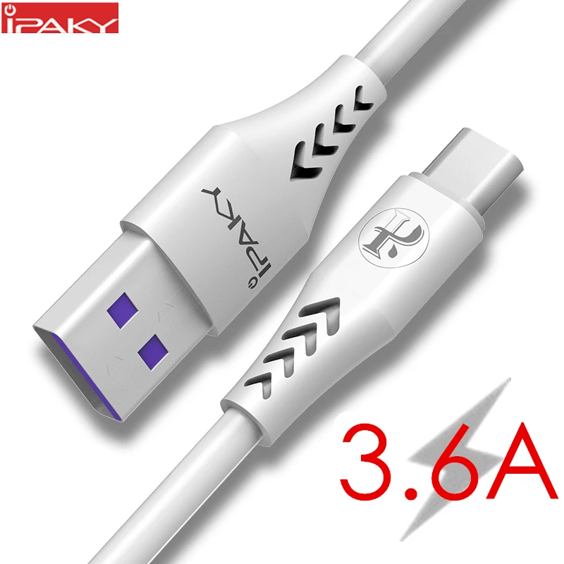

IPAKY 3.6A USB Cable 18W for iPhone Cable USB C Data Sync Fast Charging TYPE C Micro USB Cable for Huawei Samsung Xiaomi LG