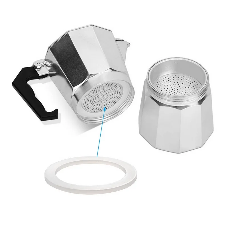 Silicone lids 5Pcs Soft Flexible Replacement Silicone Gaskets Washers Sealing Rings Compatible with 1/2/3/6/9/12-Cup Moka Express Pots