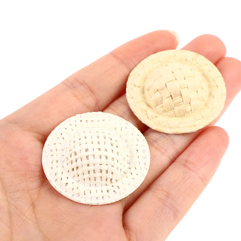10Pcs Dollhouse Miniatur Stroh Mini Puppe Hut Puppe Haus Ornament Hand Gewebt DIY Puppe Hut Für Puppe Haus – Detail 8