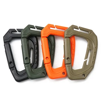 

D-type Plastic Steel Tactical Molle Quick Hook Hanging Buckle Clip Outdoor Backpack Bag Accessories EDC Camping Tool New