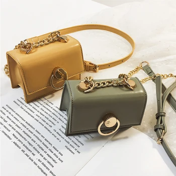 

Retro Fashion Square Crossbody Bag 2019 new high quality PU leather Women's Designer Handbag Lock Chain Shoulder Messenger Bag
