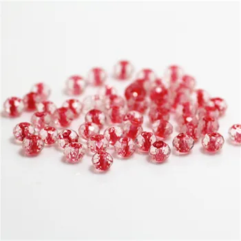 

Isywaka 50pcs 6mm Red Inside Crystal Beads Rondelle stone Jewelry Findings Tassel Earring Glass Quartz Bracelet Accessories