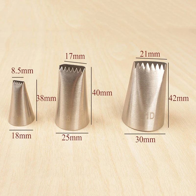 3pcs Basket Weave Tips Icing Piping Nozzle Tips Stainless Steel Tube Nozzles Baking Tool Ice Cakedecorating Kitchen Accessories