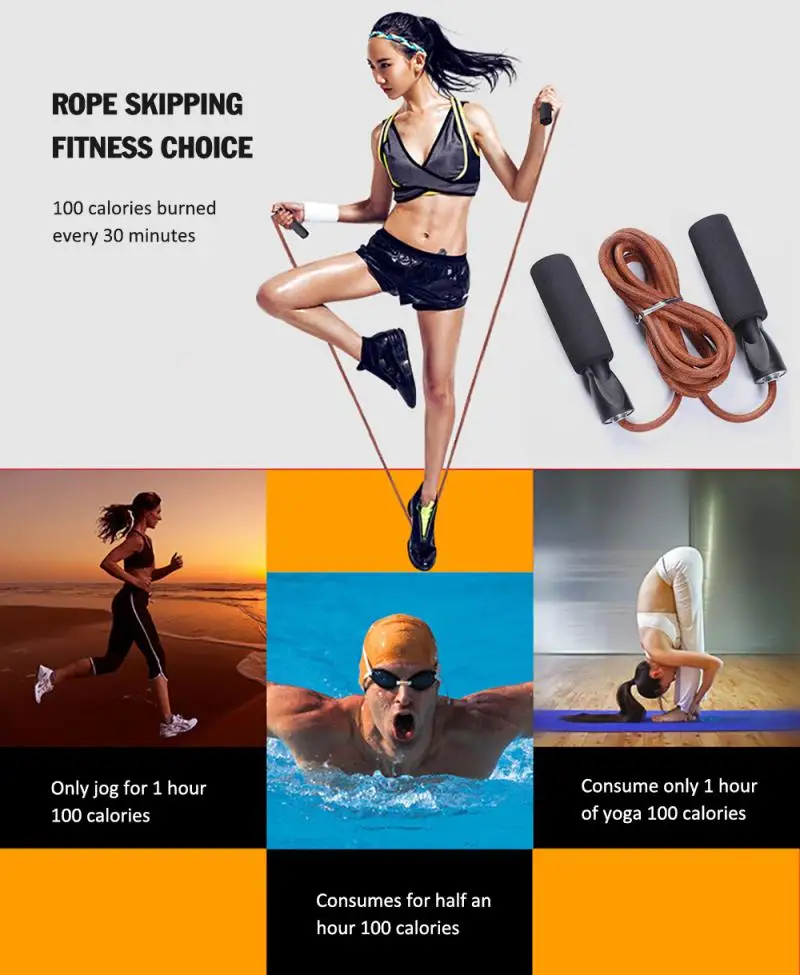 Leather Bearing Skip Rope Speed Skipping Rope Adjustable Weighted Boxing Jump Gym Exercise Warm Up Training 2.7M AliExpress