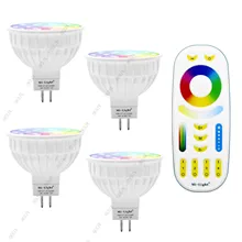 Dimmable Led Lamp 4W MR16 12V Mi Light RGB CCT (2700-6500K) Smart LED Spotlight Bulbs + 2.4G RF Remote Control For Home Lighting