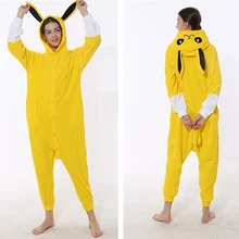 Кигуруми Покемон флис Onesie Взрослый Аниме Желтый гром Espeon Umbreon Косплей пижамы женский костюм комбинезон женский Забавный