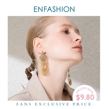 

ENFASHION Boho Multi-layer Circle Coil Drop Earrings For Women Long Round Tassel Dangle Earings Fashion Jewelry Oorbellen E1109