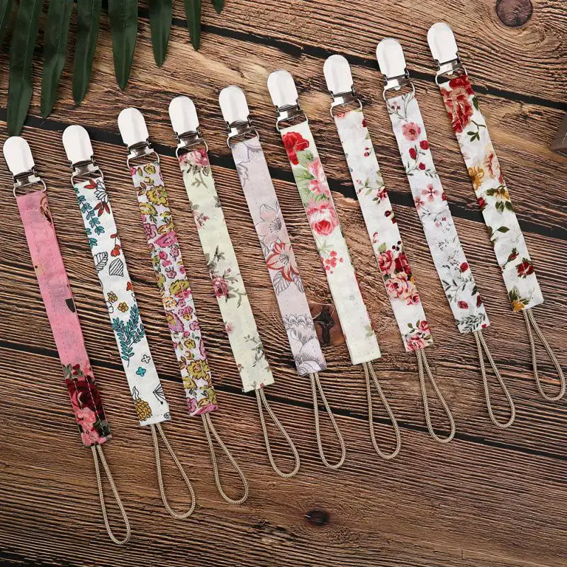 Разноцветная детская цепочка зажим для соски держатель Пустышки из хлопка и льна