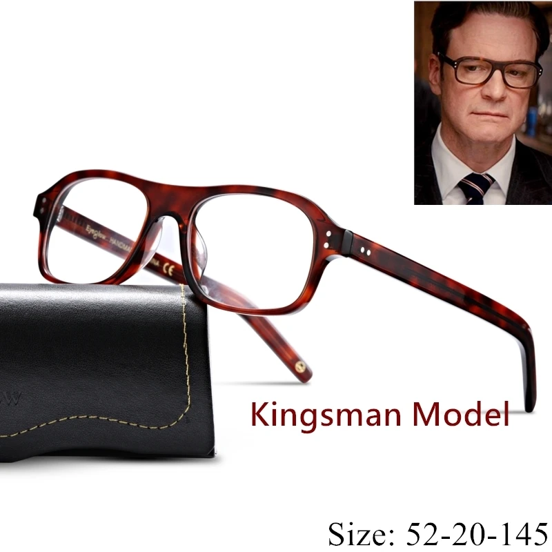 Винтажные качественные ацетатные очки KMAN в классической оправе kingsman стиле