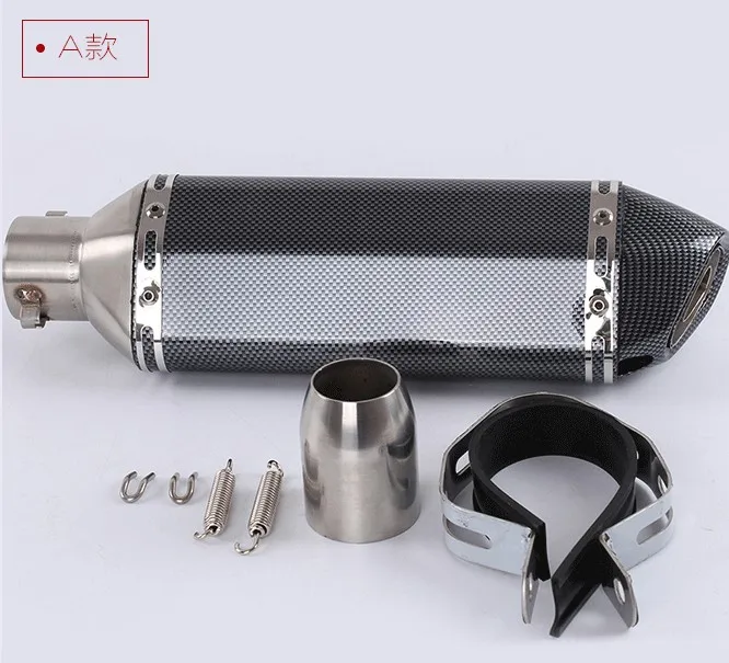 51 мм Универсальный мотоцикл Akrapovic выхлопная Модифицированная глушитель труба скутер велосипед ямы грязи Мотокросс для Yamaha R1 ER6N CBR250R - Цвет: A