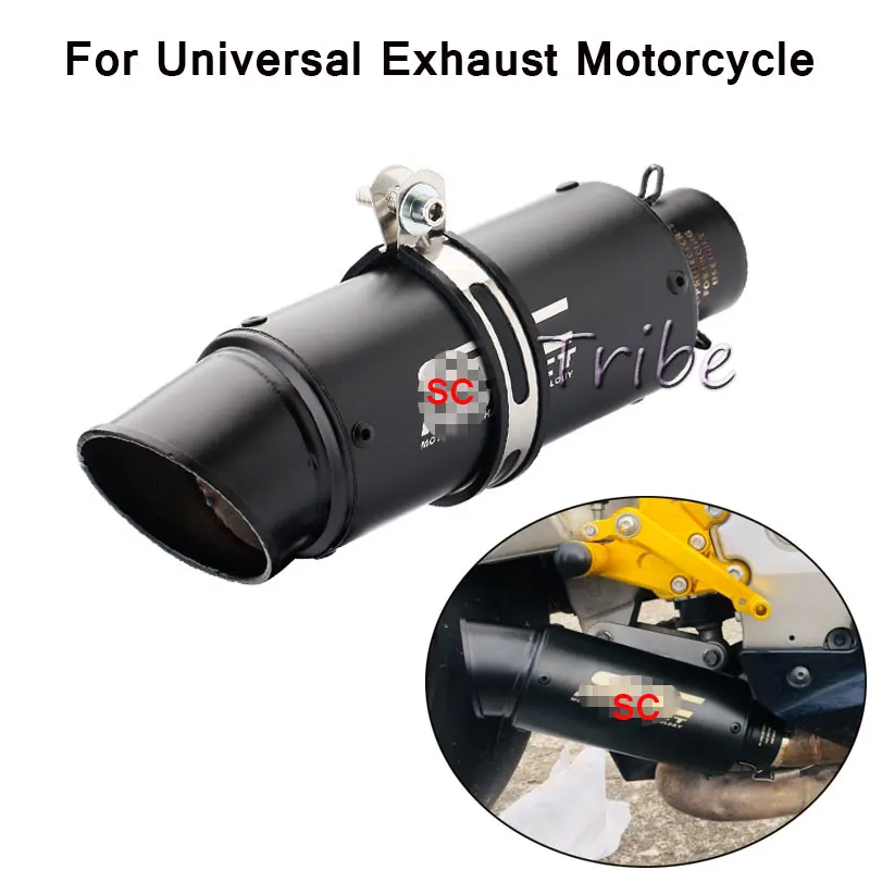 

51MM 60MM Akrapovic Exhaust Motorcycle Muffler Escape Moto Pipe db Killer SC Pitbike For Benelli trk 502 msx 125 crf 230 gs 500