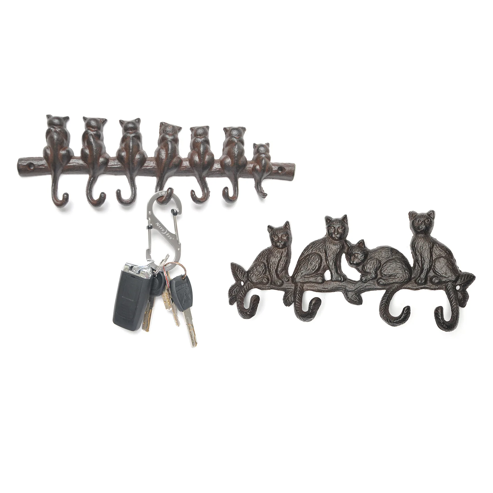 Cat Tail HoY Cast Iron Key Hook Cat Wall Hook Garden Yard Outdoor  Decoration Groceries - AliExpress