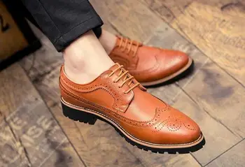 

men Spring New Shoes model Genuine leather shoes Black 39-45 Slip-on men shoes Free shipping