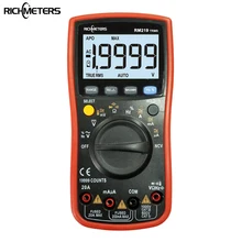 Multímetro digital 19999 contagens faixas automáticas multímetro digital ncv frequência automático fora tensão amperímetro atual transistor tester