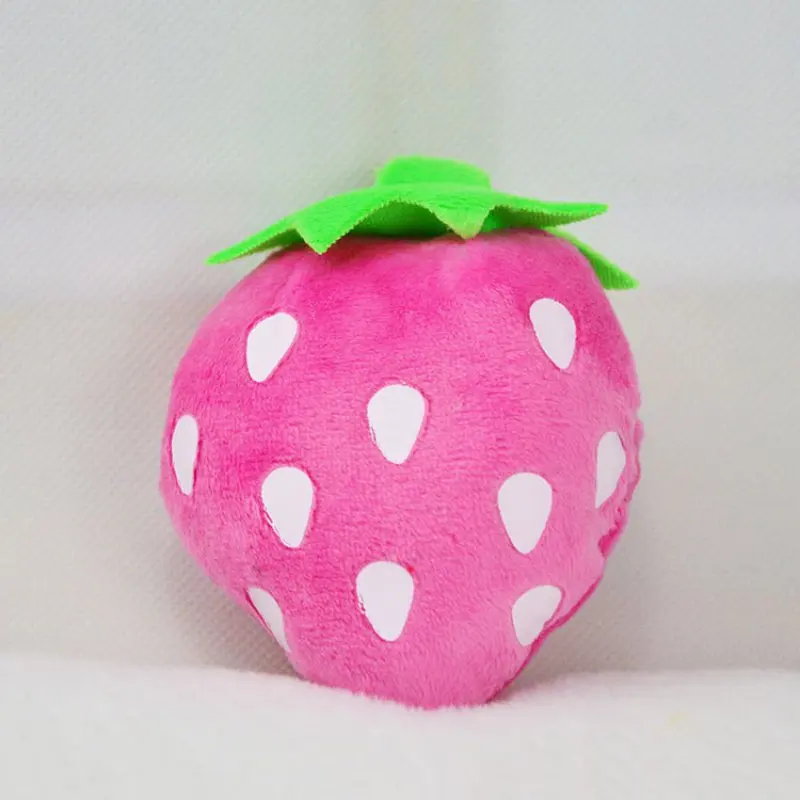 New Pet Chew Squeaker Squeaky Plush Sound Fruits Vegetables Feeding Dog Toys Suitable For Pet Bite Play Z