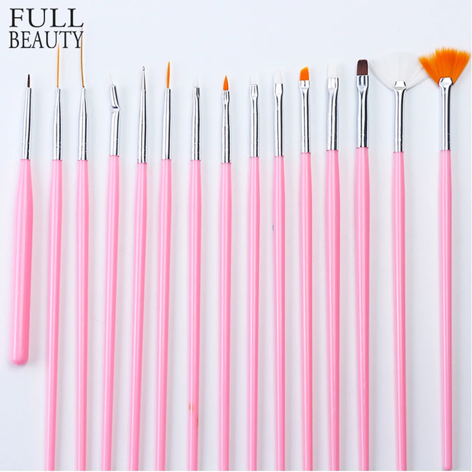

15pcs/set Acrylic Nail Brush Set Gradient Nail Art Dotting Pen DIY Painting Drawing Liner Brush For UV Gel Manicure Tools CH1050