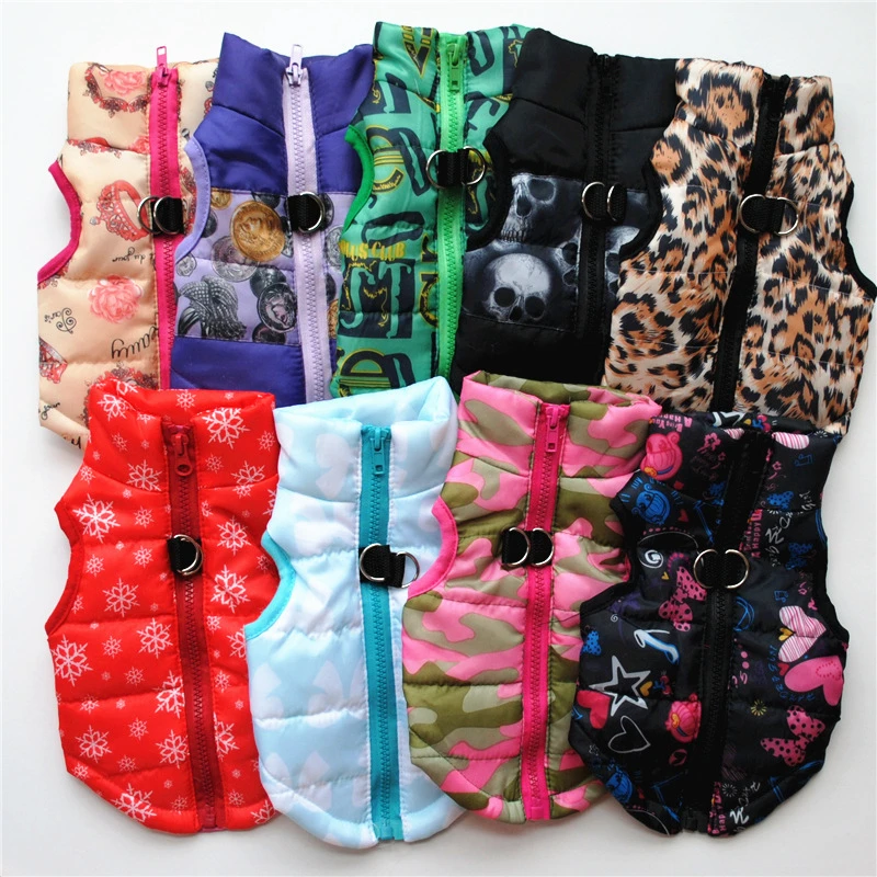 Waterproof Pet Dog Puppy Vest Jacket Print Warm Winter Dog Clothes Chihuahua Clothing Coat for Small Medium Large Dogs XS-XL