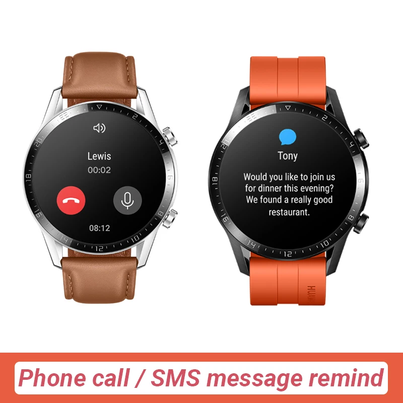 Original HUAWEI Watch GT 2 GT2 Smart 46MM GPS Life Waterproof Bluetooth Phone Call Heart Rate For Android iOS CN Version