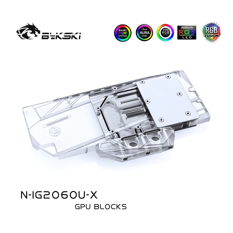 Bykski блок водяного охлаждения для красочного IGame Geforce RTX 2060 ультра 1660 Ti Ultra 6G N IG2060U