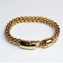 Модный золотой кубинский браслет из нержавеющей стали, браслет-цепочка для мужчин и женщин, ювелирные изделия в стиле хип-хоп,, вечерние подарки VB805