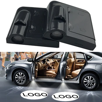 

1PC Universal Wireless Car Welcome Light Door LED car door courtesy Ghost Shadow Light lamp laser projector logo light for Skoda
