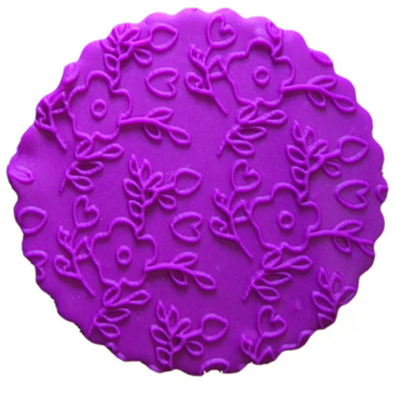 4styles Non-stick flower Shaped Acrylic Embossed Rolling Pin Transparent Rolling Pin Cake Roller Decorating Pastry Dough Tools05