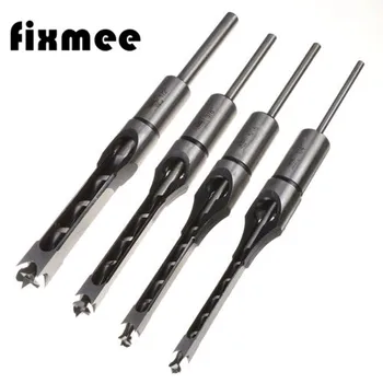 

4PCS Square Hole Mortiser Drill Bit Woodworking Twist Drill Kits Mortising Hole Drills DIY Woodworking Tools