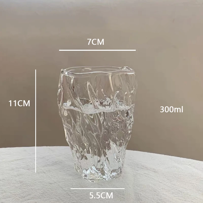 280/300ml Ins Luxury Glass Cup Milk Beer Wine Drinking Glasses Korean Clear  Simple Vntage Water Juice Cup Drinkware BirthdayGift - AliExpress