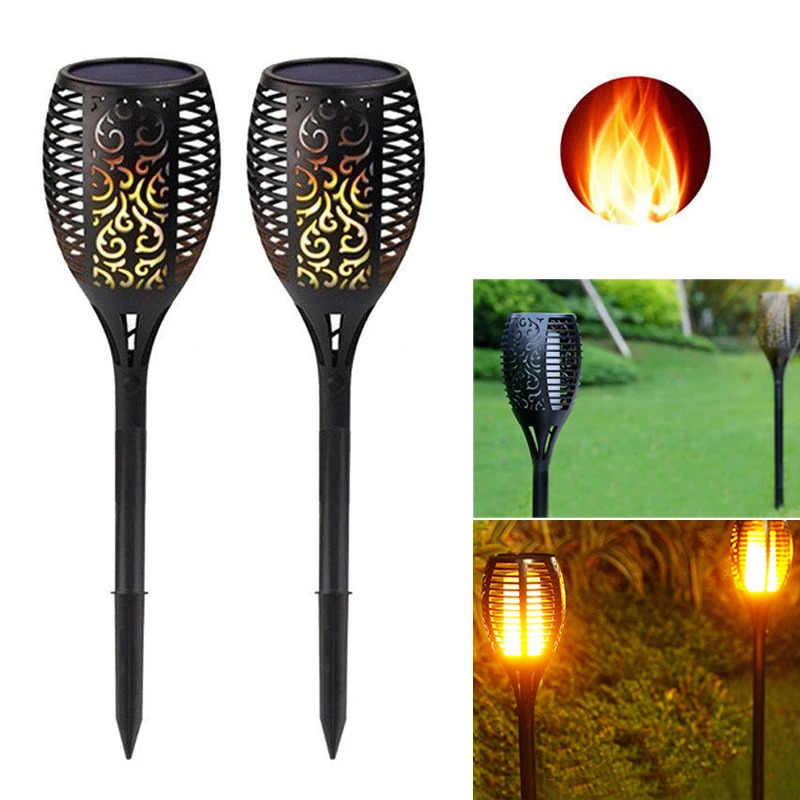 Solar Torch Light 96 leds Waterproof Solar Power LED Flame Light Outdoor Landscape Decoration Garden Lamp
