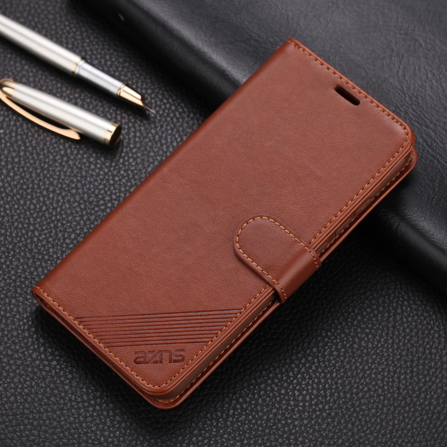 Azns кошелек чехол для телефона Xiaomi Redmi Note 8 чехол Чехол PU флип 6,3 дюймов чехол для Redmi Note 8 Бизнес оболочка