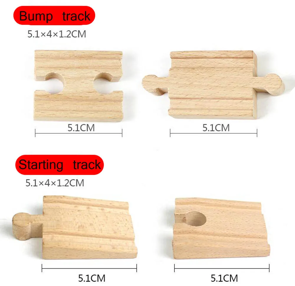 Wooden Railway Track Accessories Wooden Train Track Set Wood Rail Tracks Fit For Thomas Train Car Toy Educational Toys Kids Gift toy motorcycle