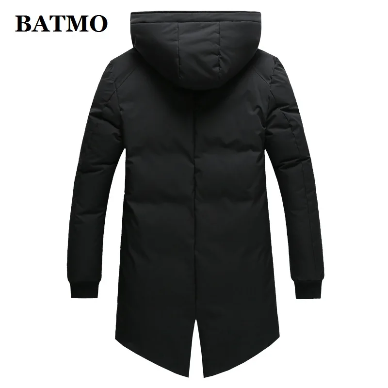BATMO Новое поступление Зима Высокое качество 80% белый утиный пух с капюшоном куртки мужские, мужские зимние куртки с капюшоном, размер bb38