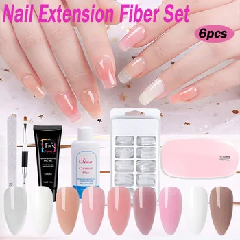 

Nail Extension Fiber Set Fiberglass Nails Phototherapy Extension Glue 60ml maquiagem profissional completa игрушки для девочек