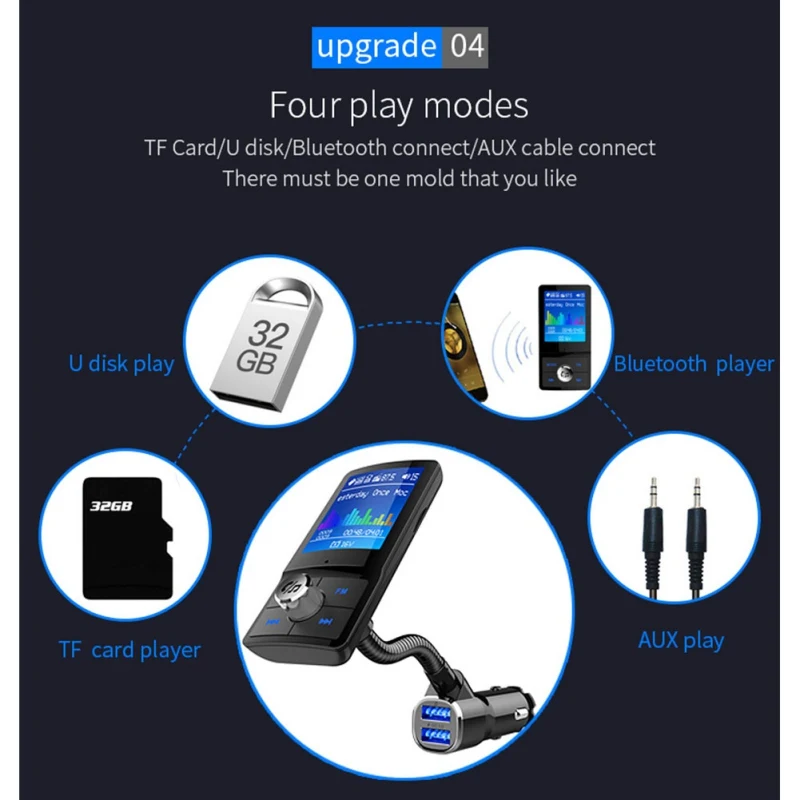 Bluetooth fm-передатчик BC45 Bluetooth fm-передатчик Автомобильный MP3-плеер Bluetooth громкой связи автомобильный комплект