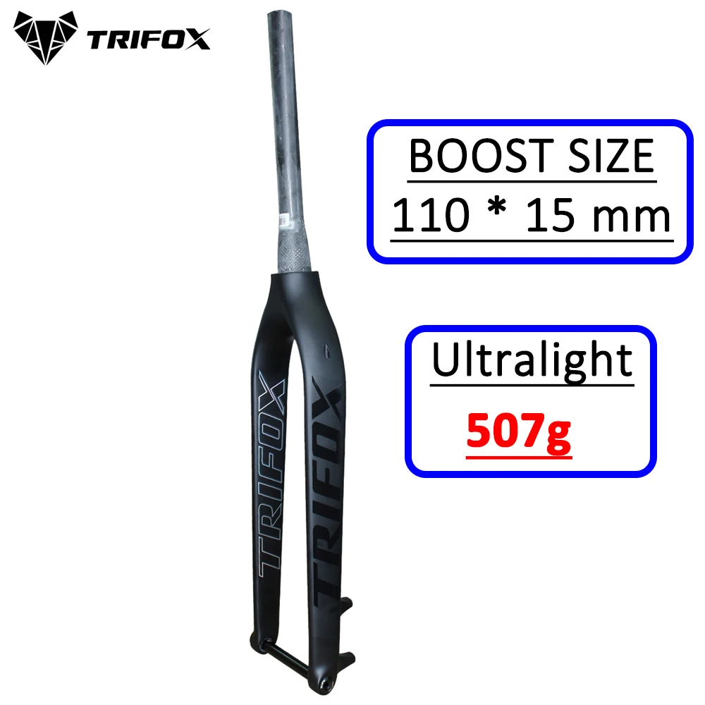 TRIFOX TMK200 Full Carbon MTB Fork Boost Size 110*15mm 29er Mountain Bike Fork 29 Disc Brake