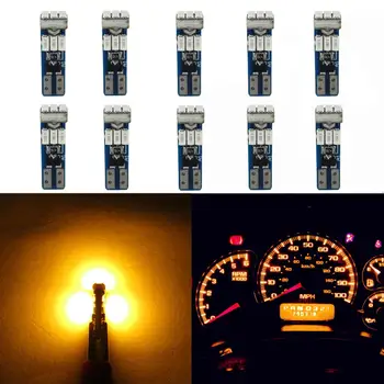 

WLJH 6x High Bright No Polarity T5 286 2721 LED 3014 Chip Car Instrument Cluster Panel Gauge Speedomet Dash Light Bulb 12V