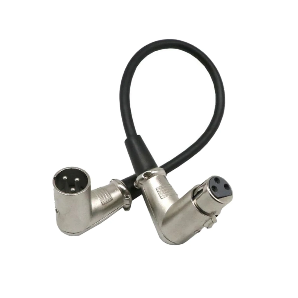 3 Pin под прямым углом 90 XLR Женский Мужской микрофонный кабель аудио удлинитель