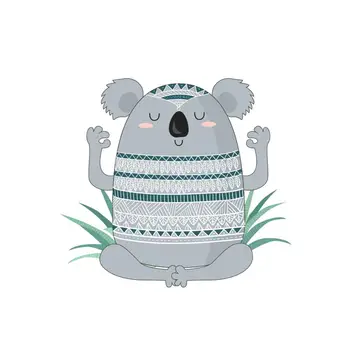 

Cartoon koala Wall sticker bedroom kids baby rooms home decorations cupboard mural bathroom toilet wallpaper creative stickers