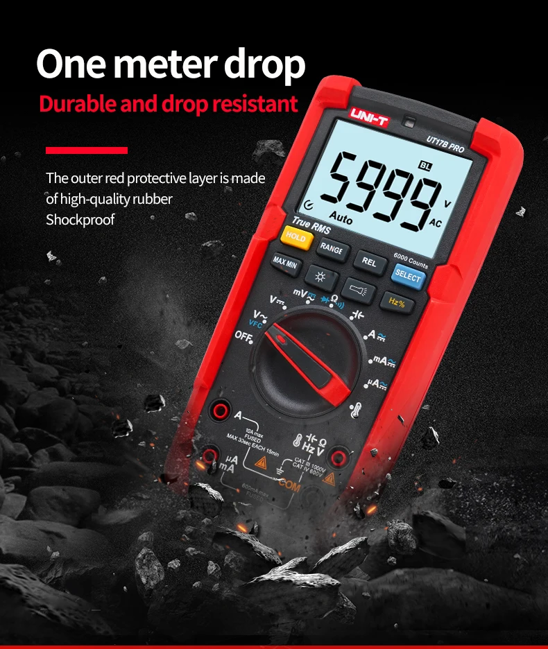multímetro digital testador de faixa automática 60mohm